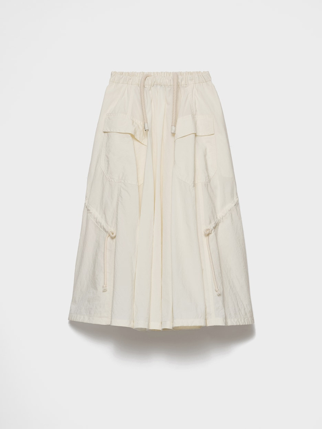 Technical pongé skirt