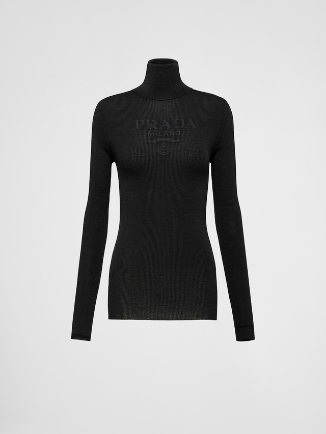 Superfine wool turtleneck sweater