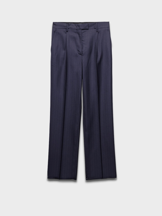 Wool pinstripe pants