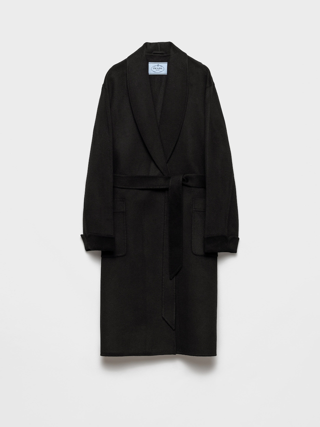 Single-breasted double cashwool coat