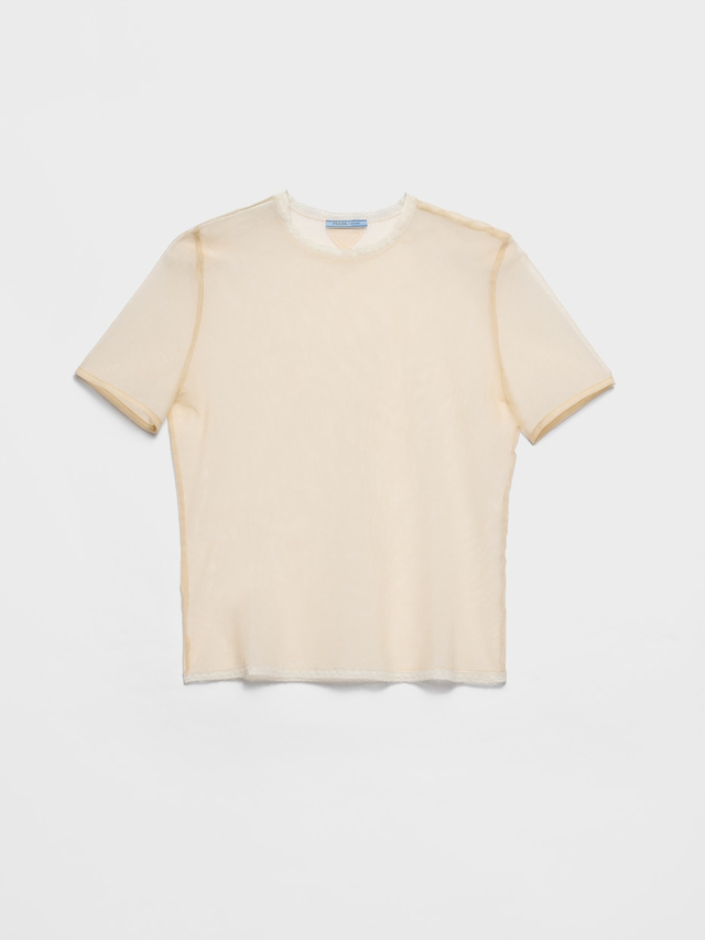 Cotton tulle T-shirt