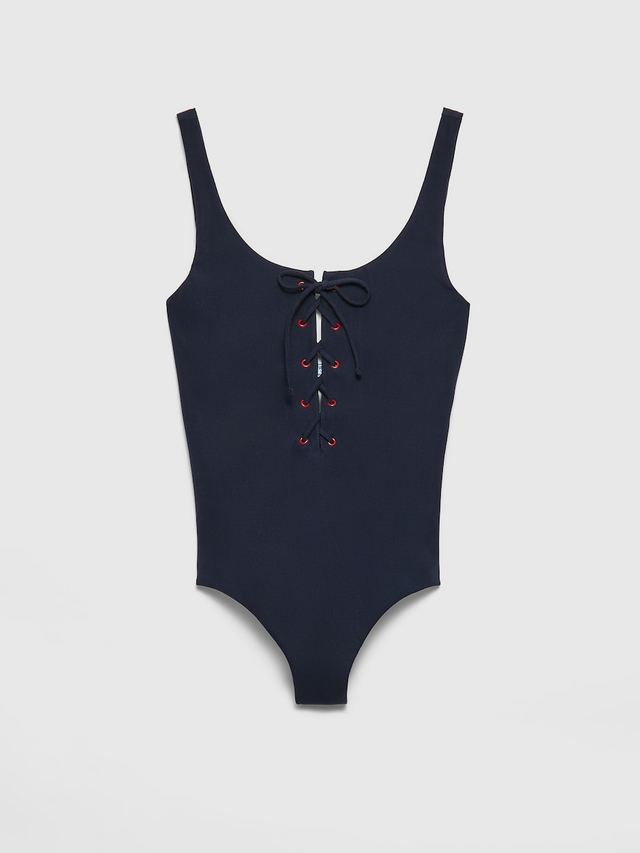One-piece stretch jersey swimsuit