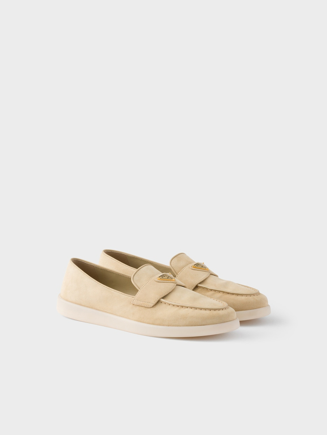 Suede leather loafers