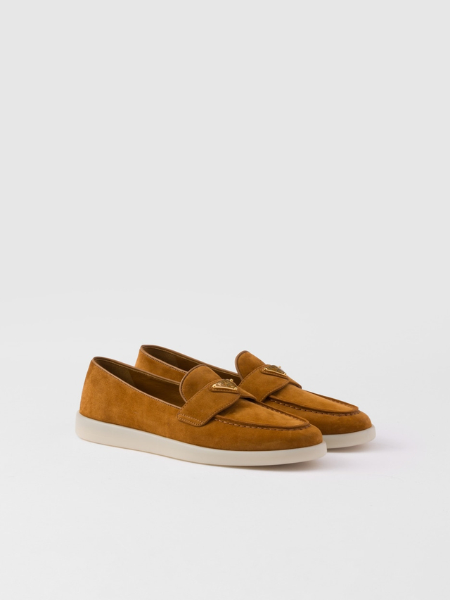 Suede leather loafers