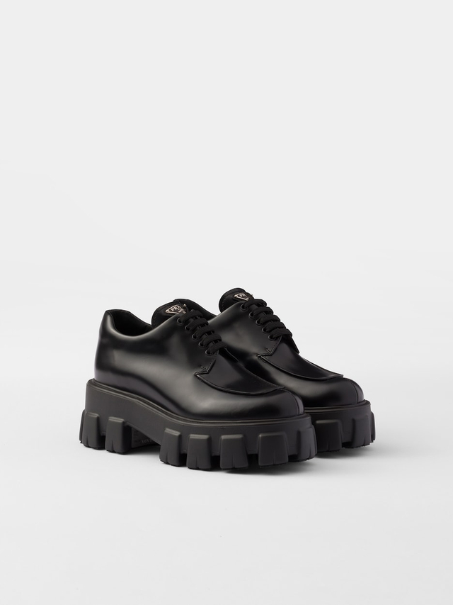 Monolith brushed leather lace-up shoes