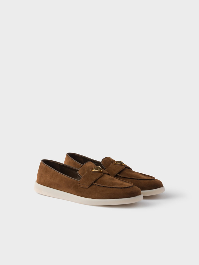 Suede leather loafers