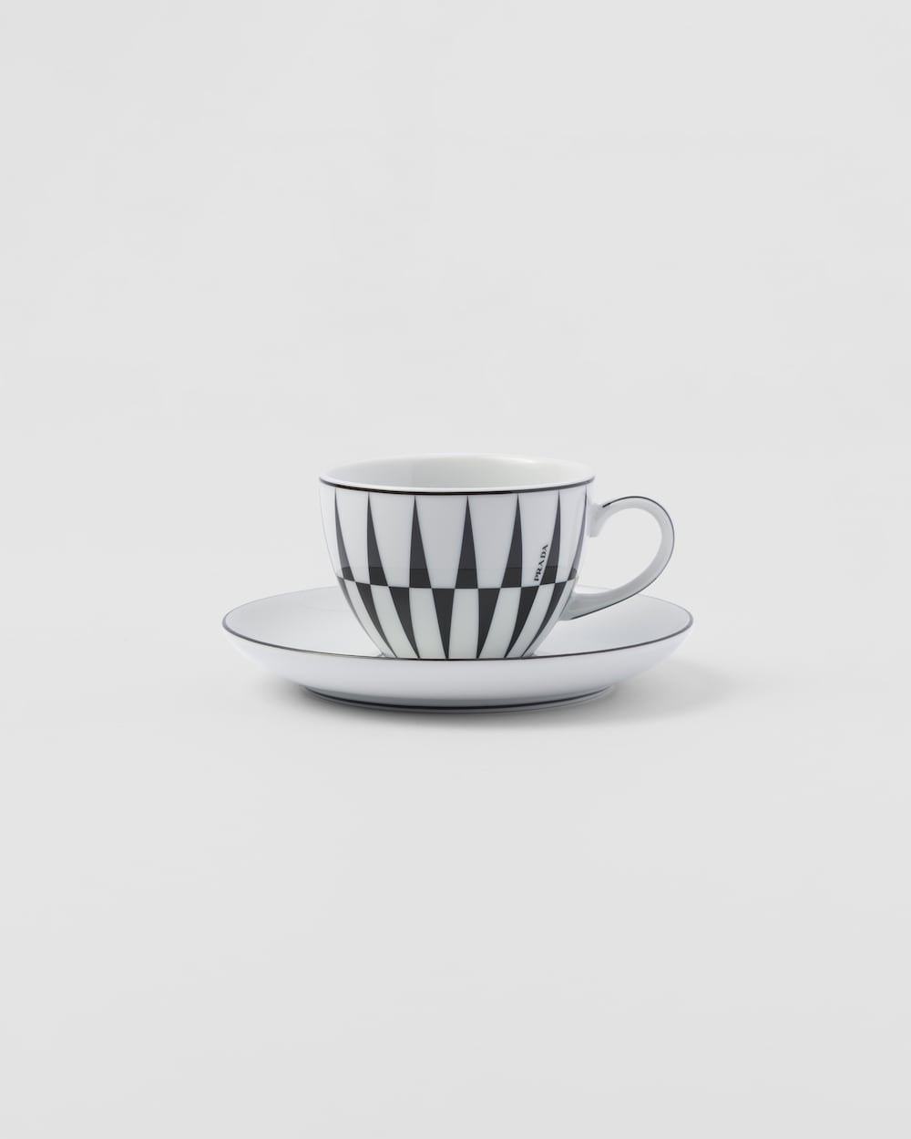 Set of four porcelain espresso cups - Stripes
