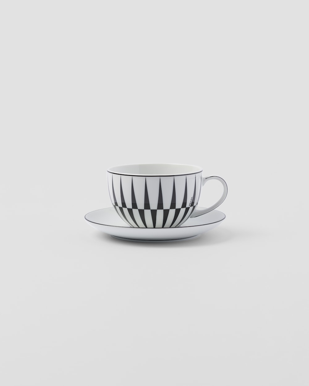 Set of two porcelain tea cups - Stripes
