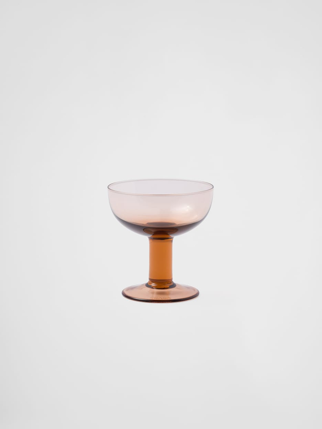 Set of two crystal champagne coupe glasses - Plinth