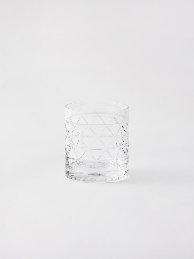 Crystal tumbler - Triangles