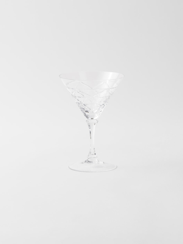 Crystal martini glass - Triangles