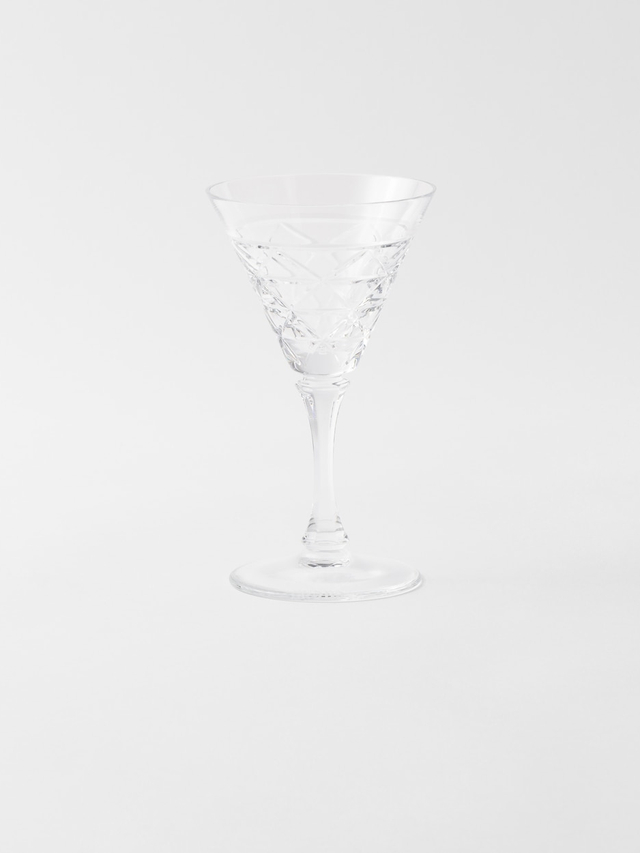 Crystal white wine glass - Triangles