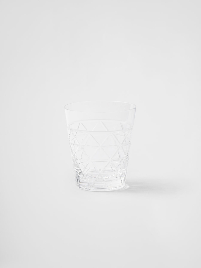 Crystal water glass - Triangles