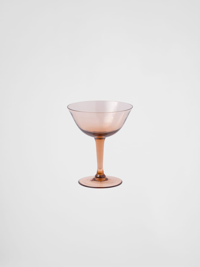 Set of two crystal champagne coupe glasses - New York