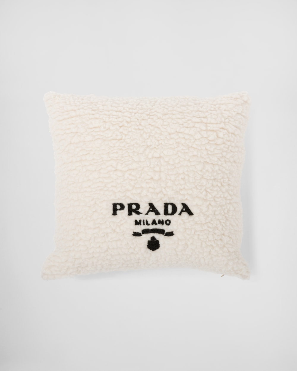 Faux-fur cashmere and wool throw pillow