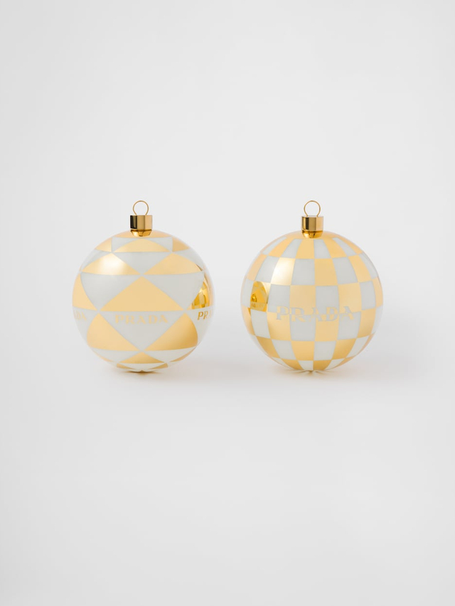 Glass Christmas ornament set