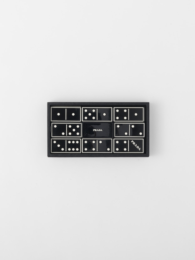 Saffiano leather Dominoes set