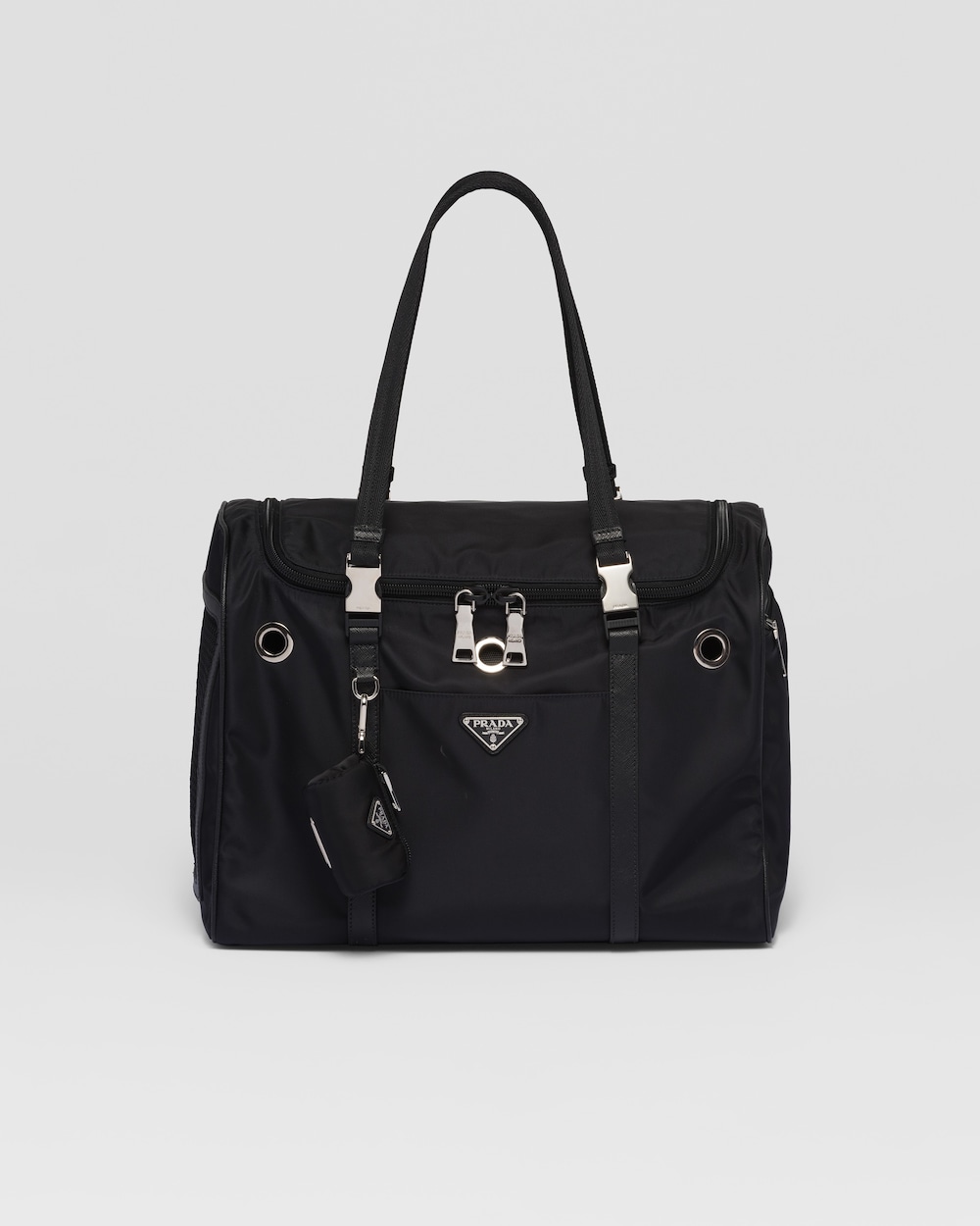 Re-Nylon and Saffiano leather pet bag