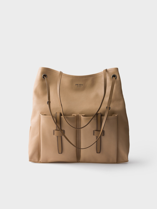 Prada Route large leather bag