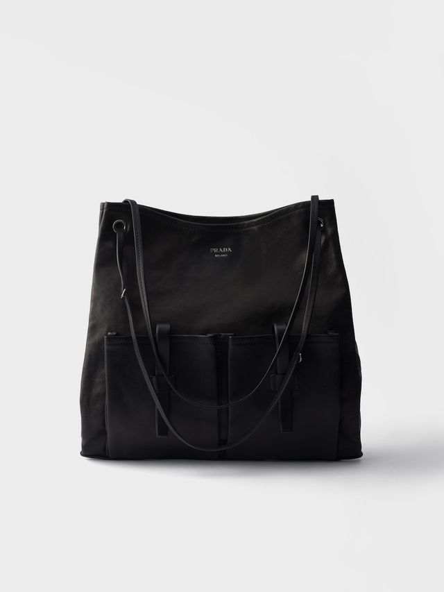 Prada Route large leather bag