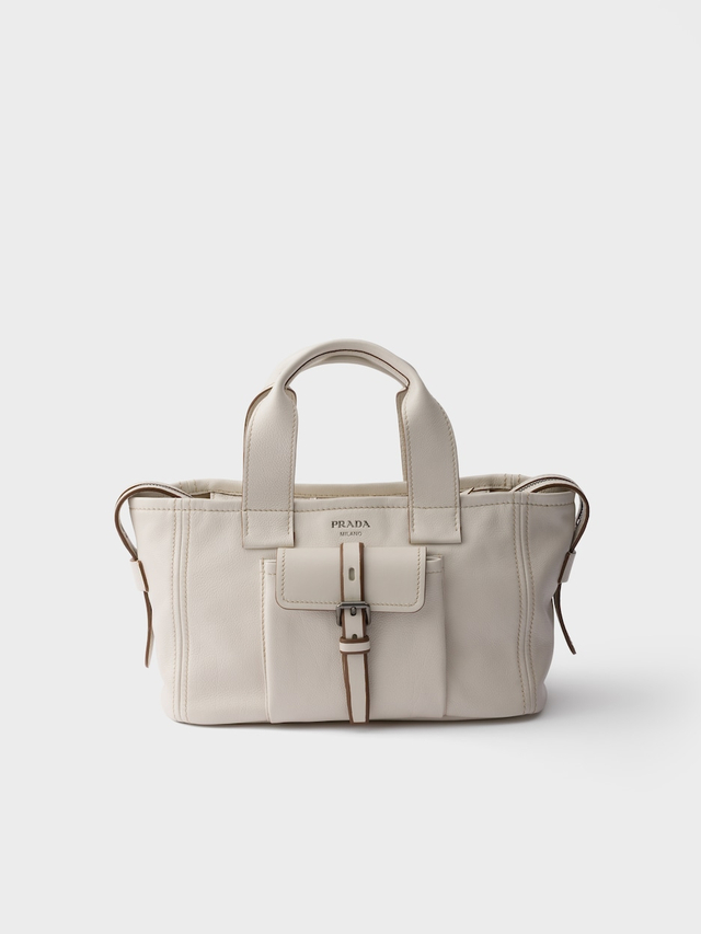 Prada Route medium leather tote bag