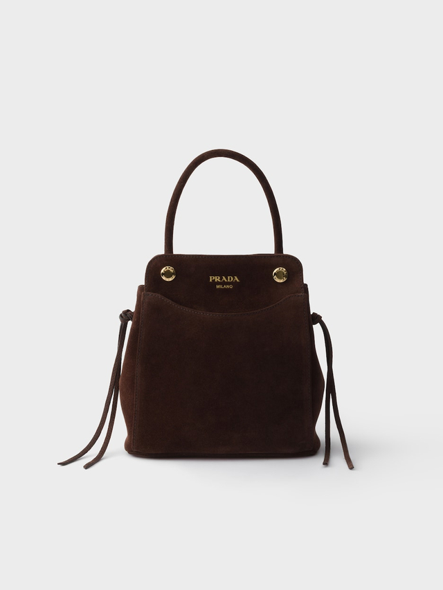Prada Carry mini suede handbag