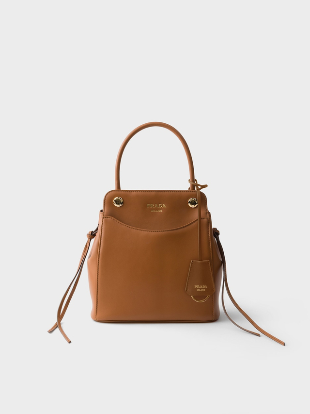 Carry leather mini handbag