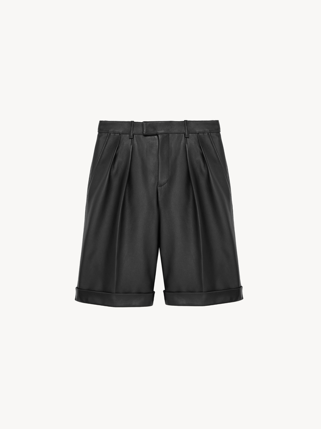 bermuda shorts in lambskin