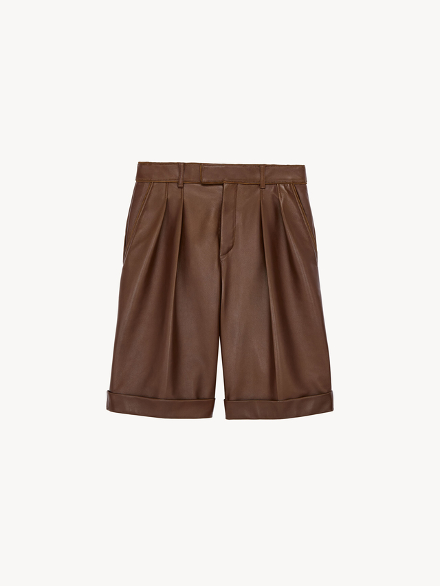 bermuda shorts in lambskin