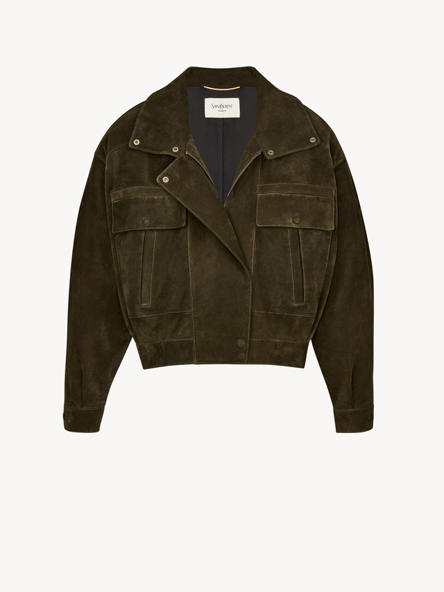 jacket in vintage split leather