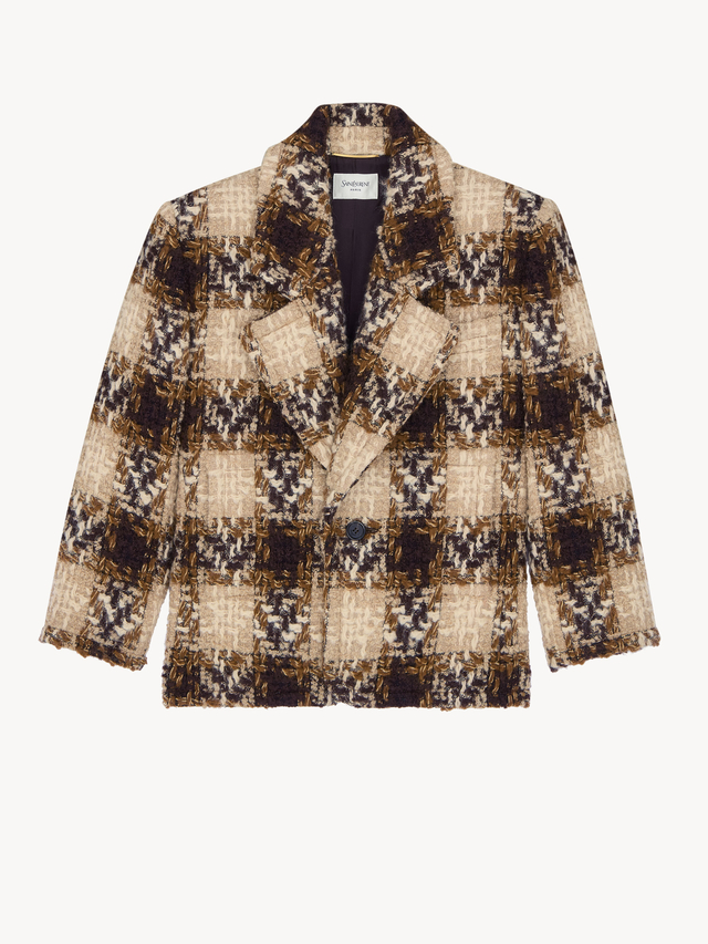 single-breasted jacket in tweed
