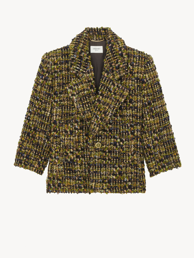 single-breasted jacket in tweed