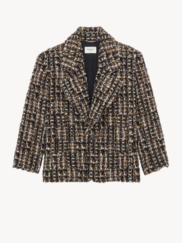 single-breasted jacket in tweed