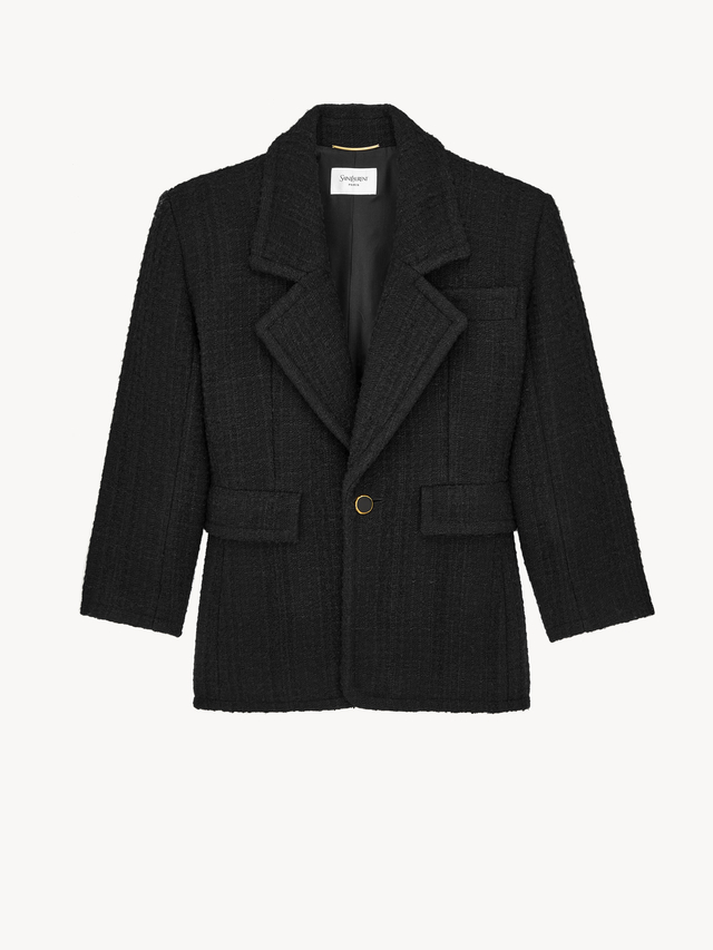 single-breasted jacket in tweed