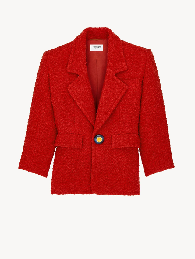 single-breasted jacket in tweed