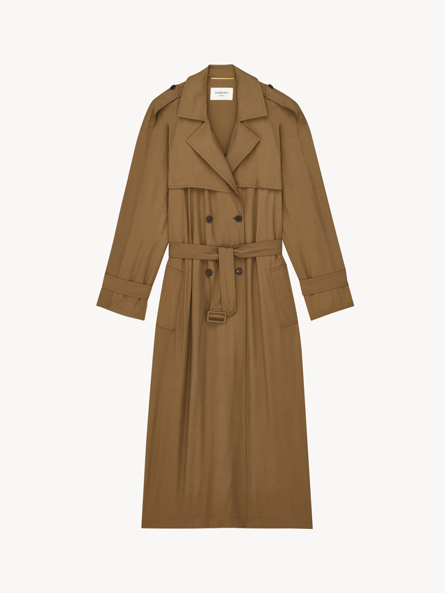 trench coat in cotton twill