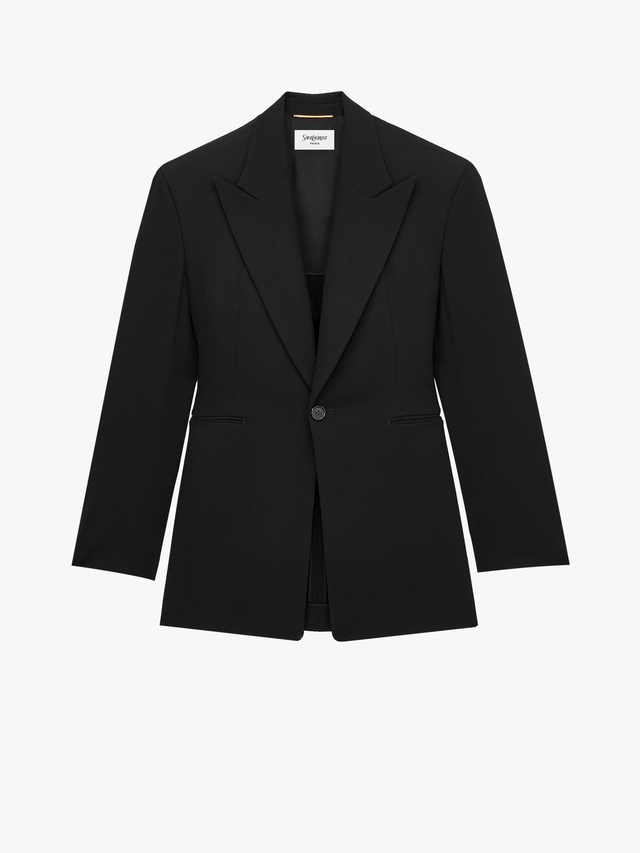 single-breasted jacket in wool mélange