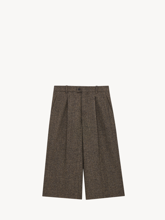 culottes in herringbone wool
