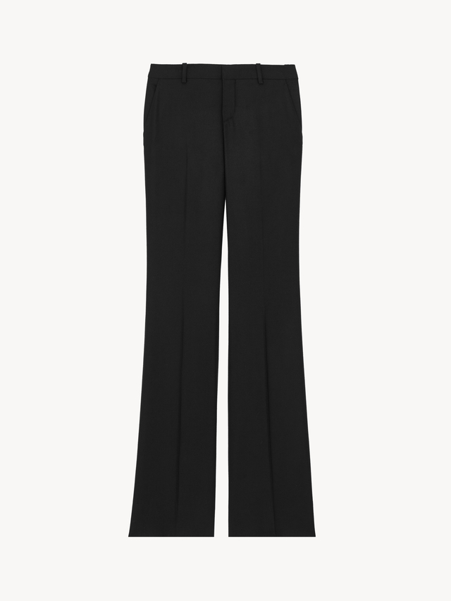 flared pants in cashmere