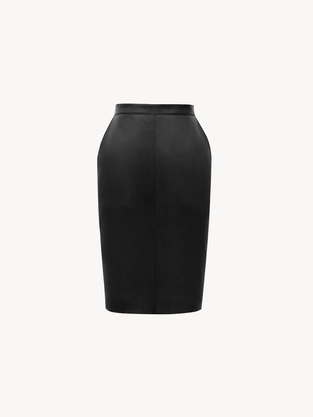 CASSANDRE pencil skirt in lambskin