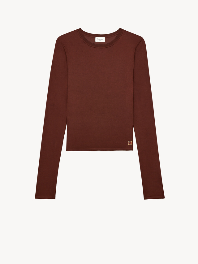 CASSANDRE sheer top in knit