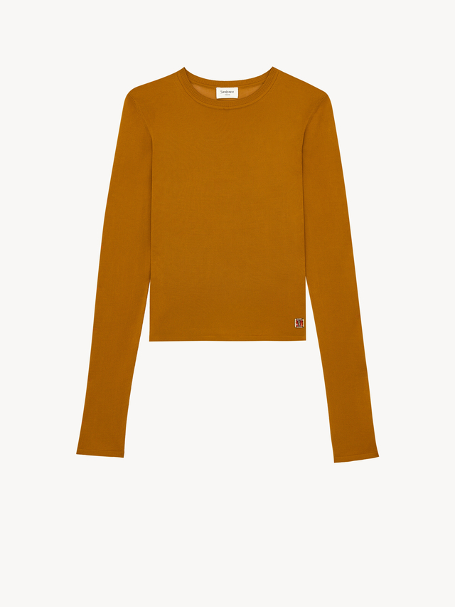 CASSANDRE sheer top in knit