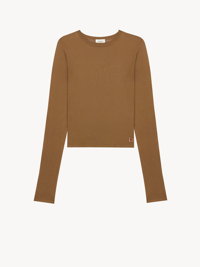 CASSANDRE sheer top in knit