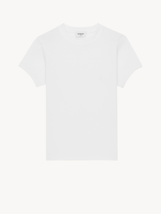 CASSANDRE T-shirt in ribbed cotton jersey