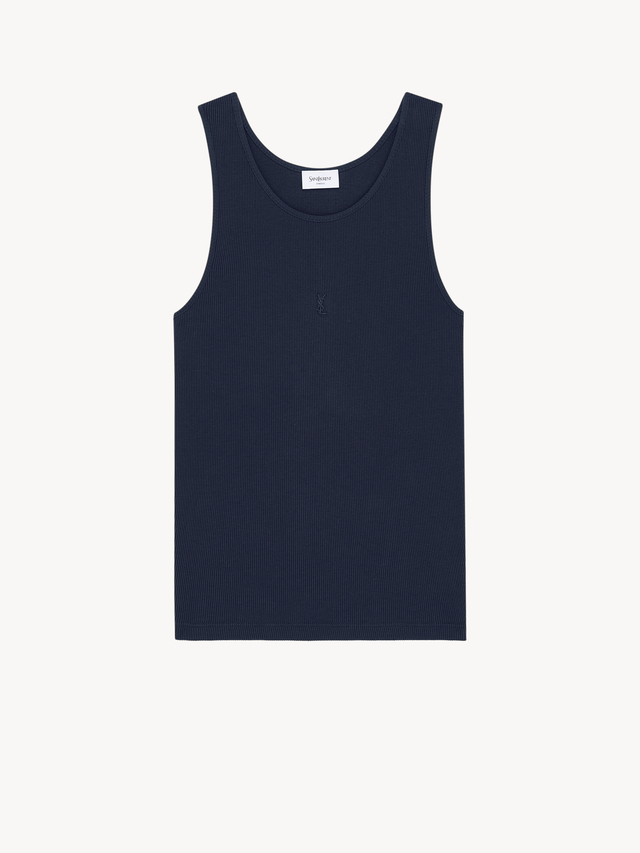 CASSANDRE tank top in ribbed cotton jersey