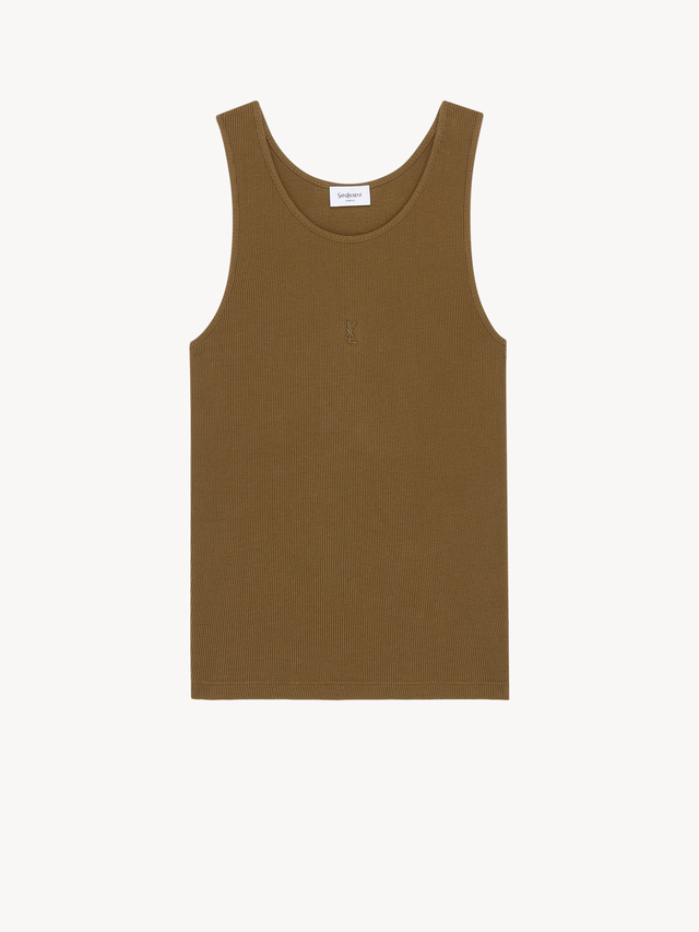 CASSANDRE tank top in ribbed cotton jersey