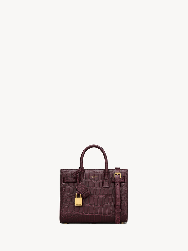 SAC DE JOUR IN CROCODILE-EMBOSSED LEATHER – NANO