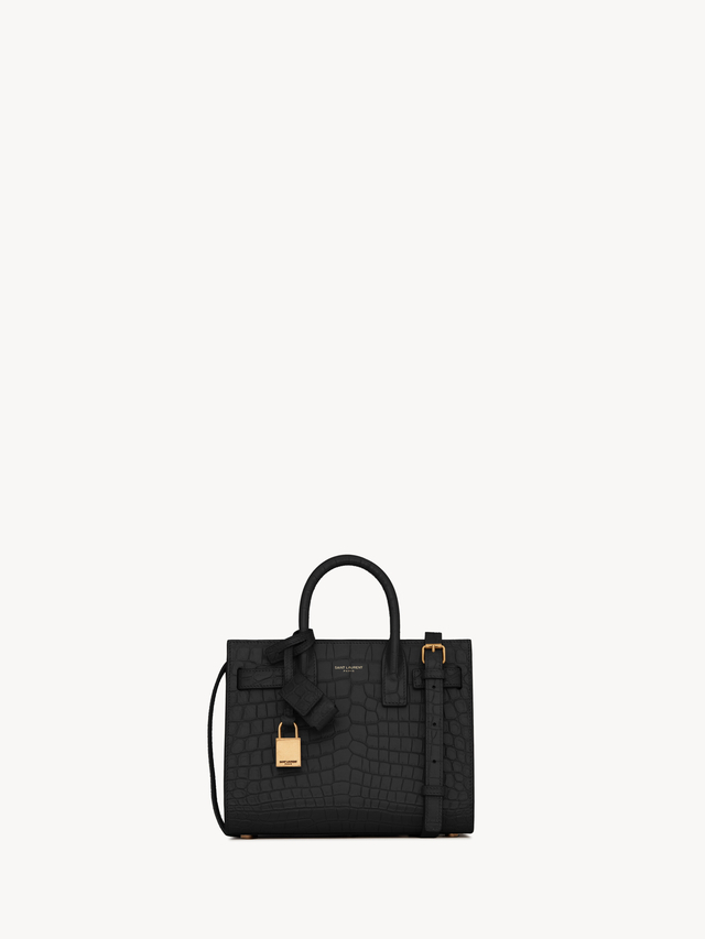 SAC DE JOUR IN CROCODILE-EMBOSSED LEATHER – NANO