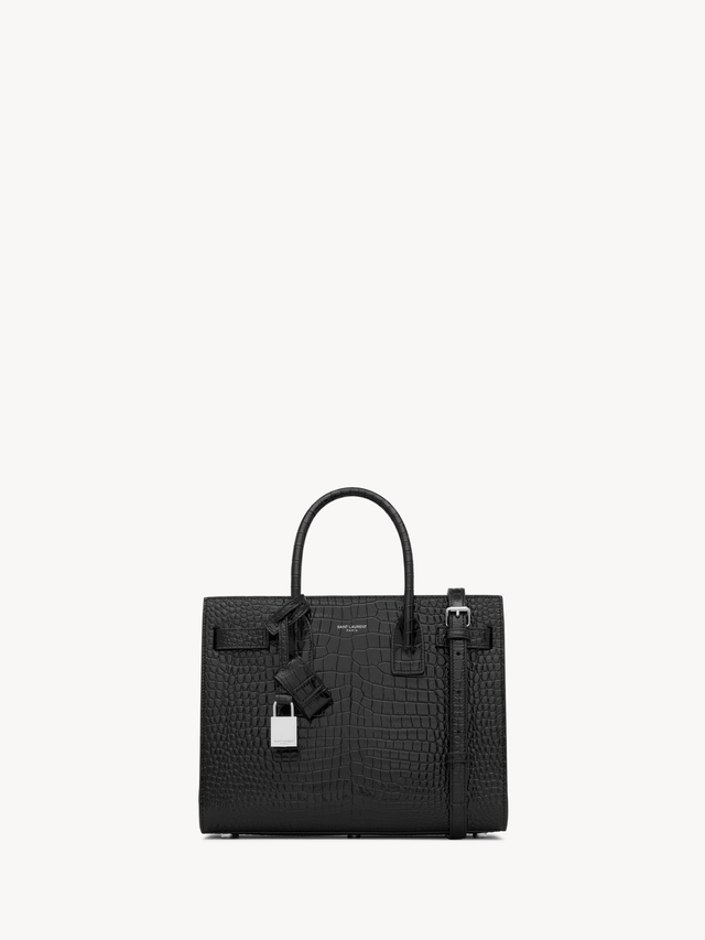 SAC DE JOUR IN CROCODILE-EMBOSSED LEATHER – baby