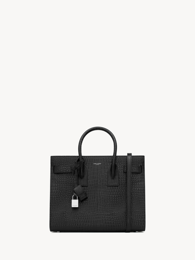sac de jour in CROCODILE-EMBOSSED leather – small